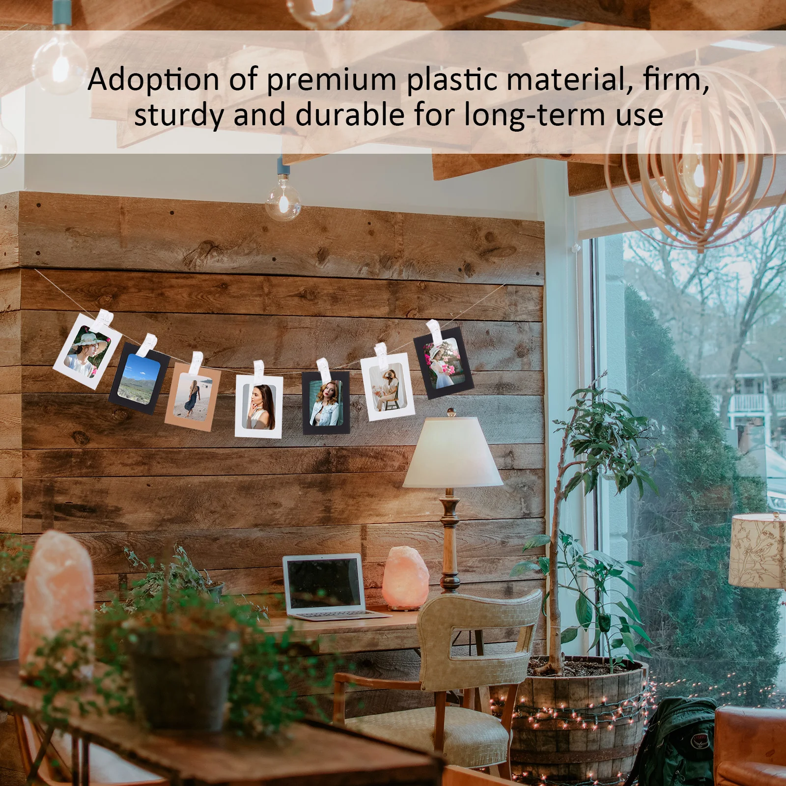 

30pcs Photo Wall Plastic Hanging Clips For Tapestry Backdrop Display In Home Office -Saving Clip Holders For