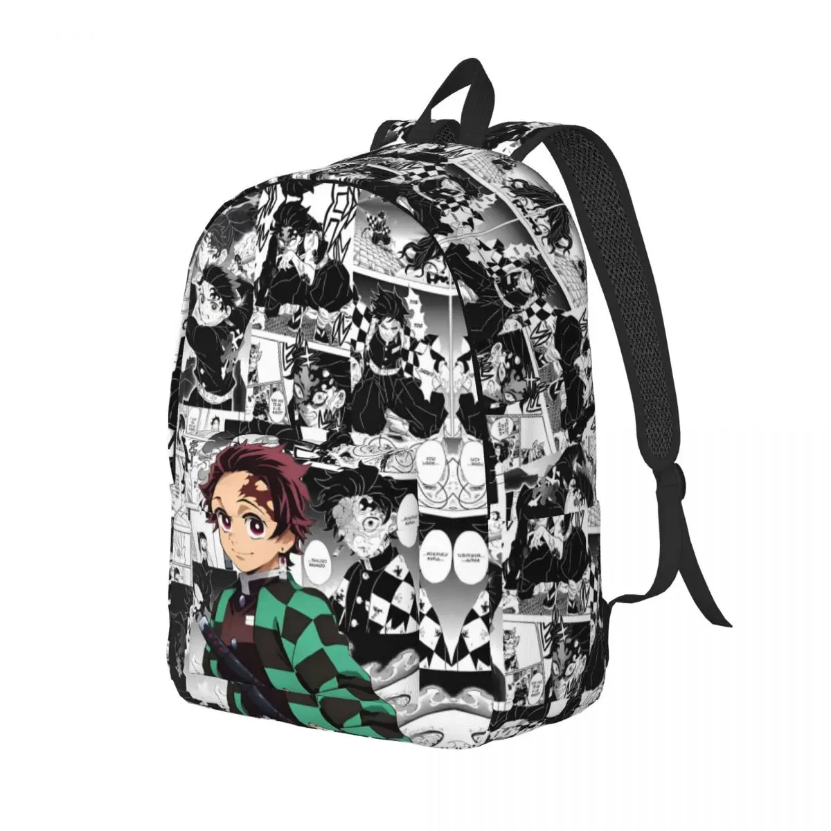 Tanjiro Kamado Manga Demon Slayer for Teens Student School Book Bags Daypack Middle High College Gift