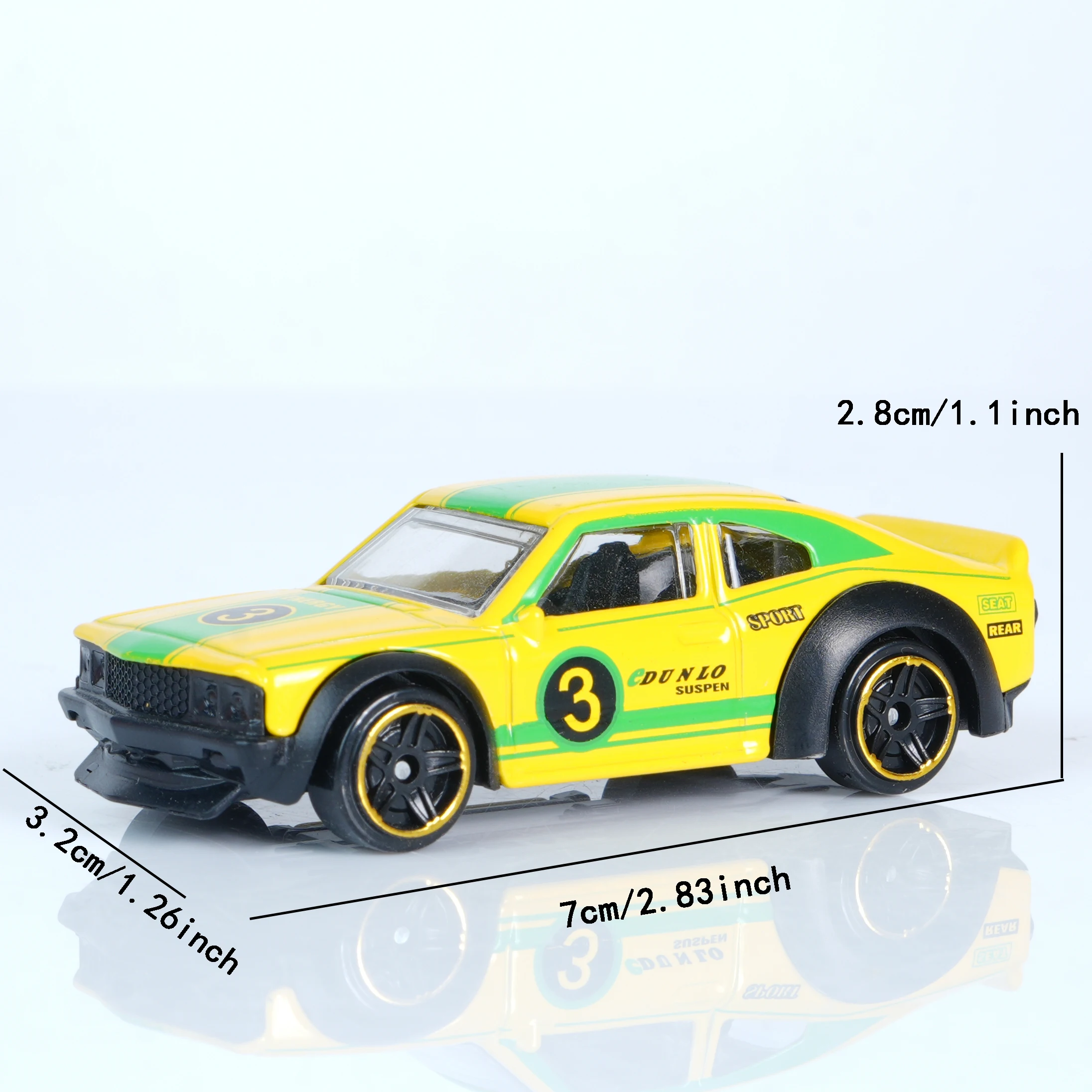 1:64 New Cool Alloy Die-Cast Racing Car Model Toy Boys' Accessories Decoration Collection Car Enthusiasts' Christmas Birthday Holiday Gift Realistic and Exquisite
