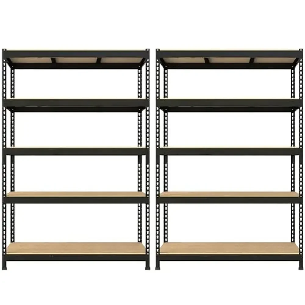 

5-Tier Metal Garage Shelving Unit Organizer Rack 48"x24"x72" H Heavy Duty Storage Shelves Pantry Warehouse Kitchen Adjustable