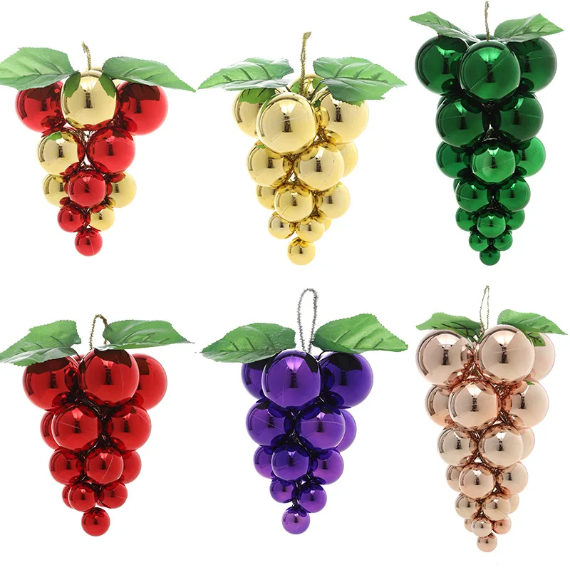 

Christmas Balls Simulation Grape Bunch Balls Xmas Tree Hanging Plastic Balls Shiny Balls Decor Hanging Balls Scene Arrangement