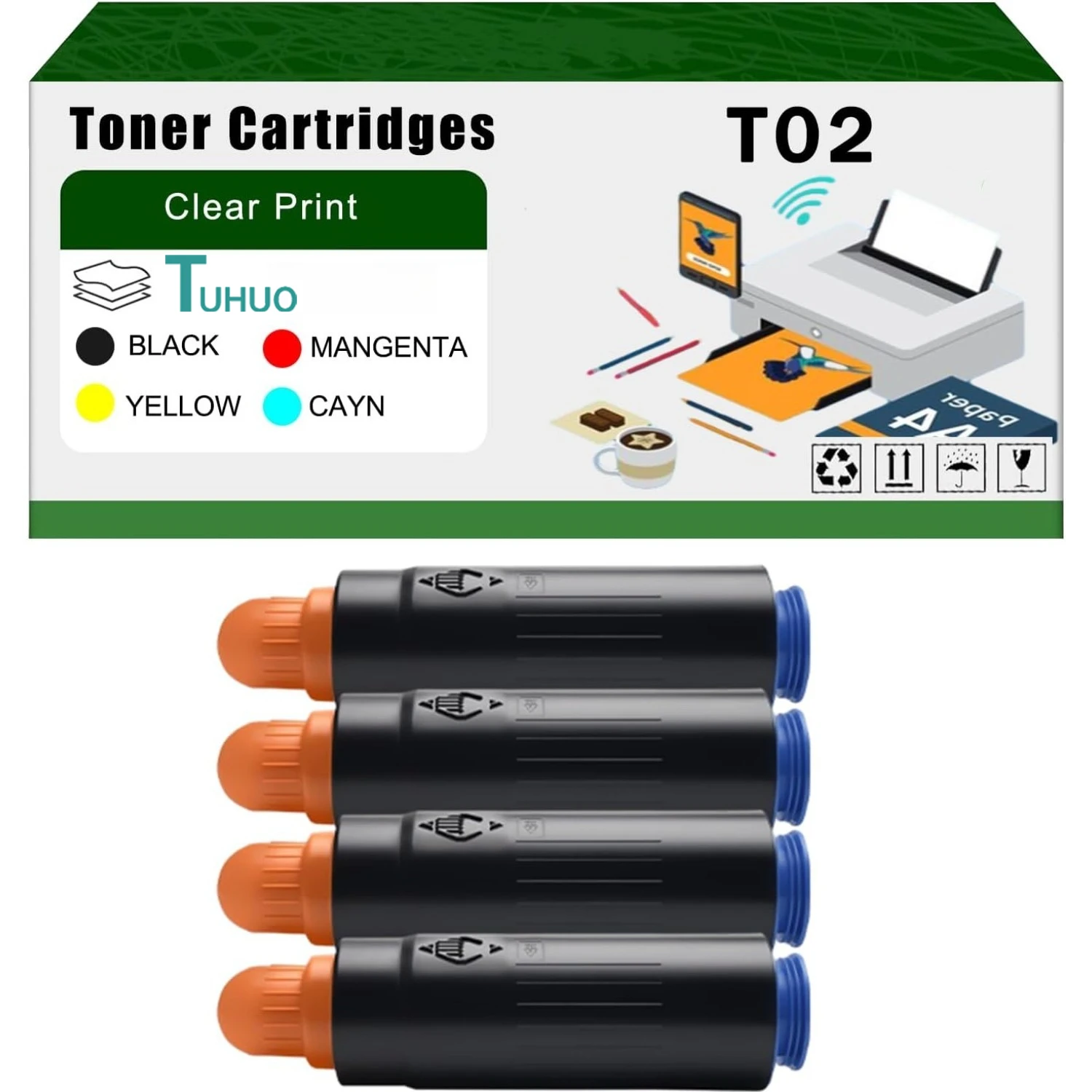 

Совместимые картриджи с тонером Canon T02 imagePRESS C10000VP C10010VP C8000VP C9010VP PrintersT-02