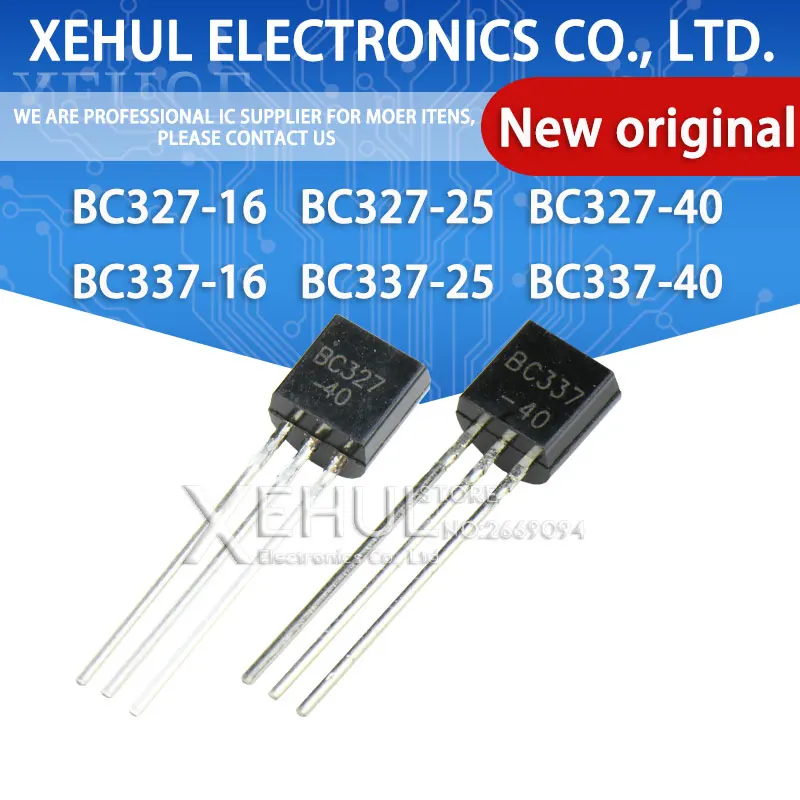 50PCS BC327-16 BC327-25 BC327-40 BC337-16 BC337-25 BC337-40 TO-92 BC327 BC337 New Triode Transistor IC