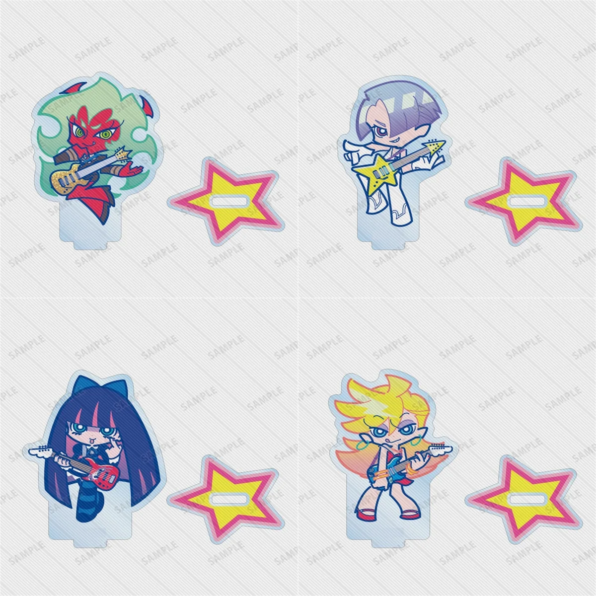 

10CM Hot Anime cute Panty & Stocking Acrylic Stand Model Cosplay Characters Ornament Accessories Goods Christmas Gifts