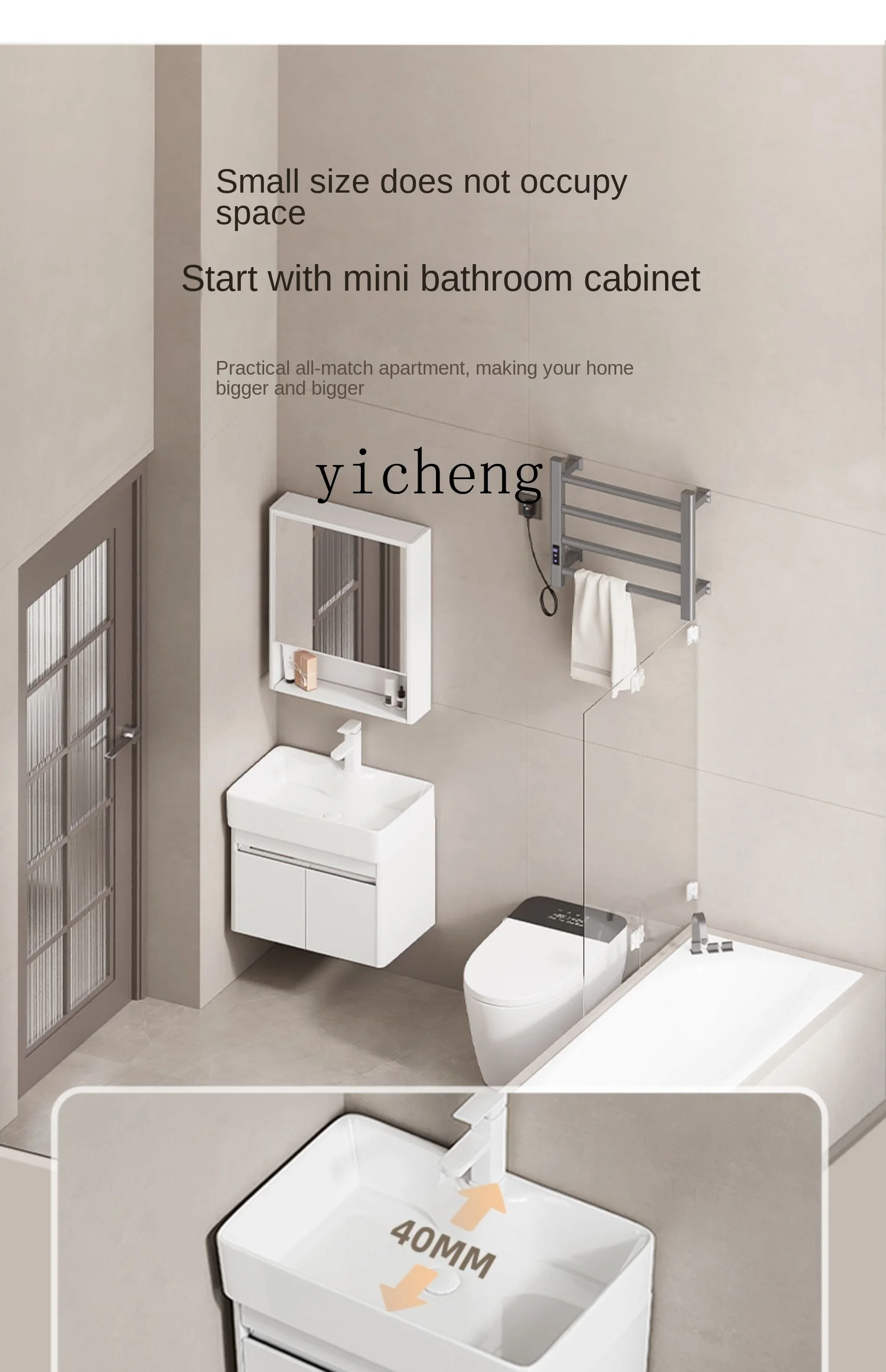 

zz Stainless Steel Bathroom Cabinet Combination Rounded Corner Hand Washing Washbasin Washstand Ceramic Whole