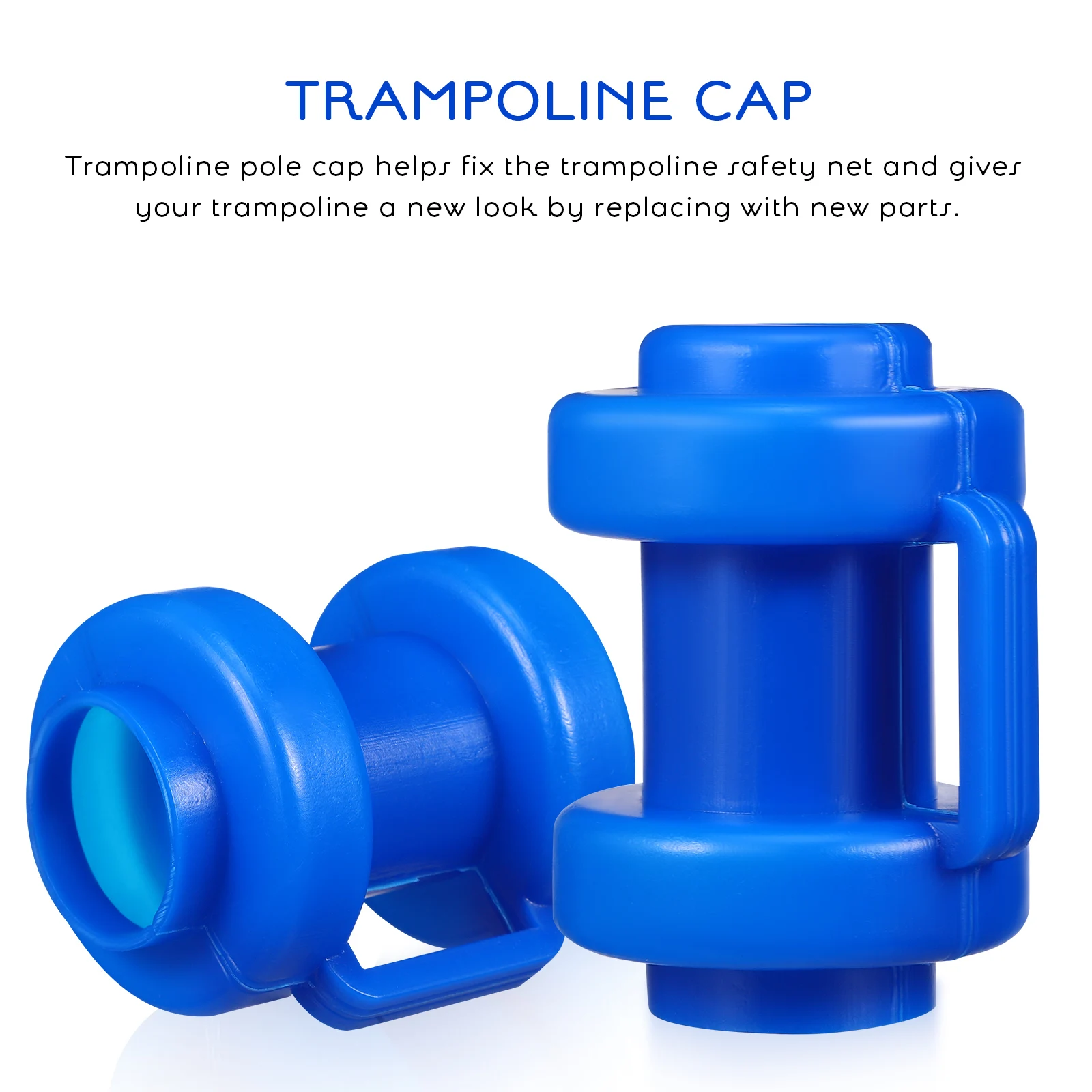 16 قطعة قبعات عمود الترامبولين ABS المواد استبدال نهاية قبعات ل الضميمة الترامبولين آمنة تناسب تصميم بسيط متعدد الاستخدامات #5