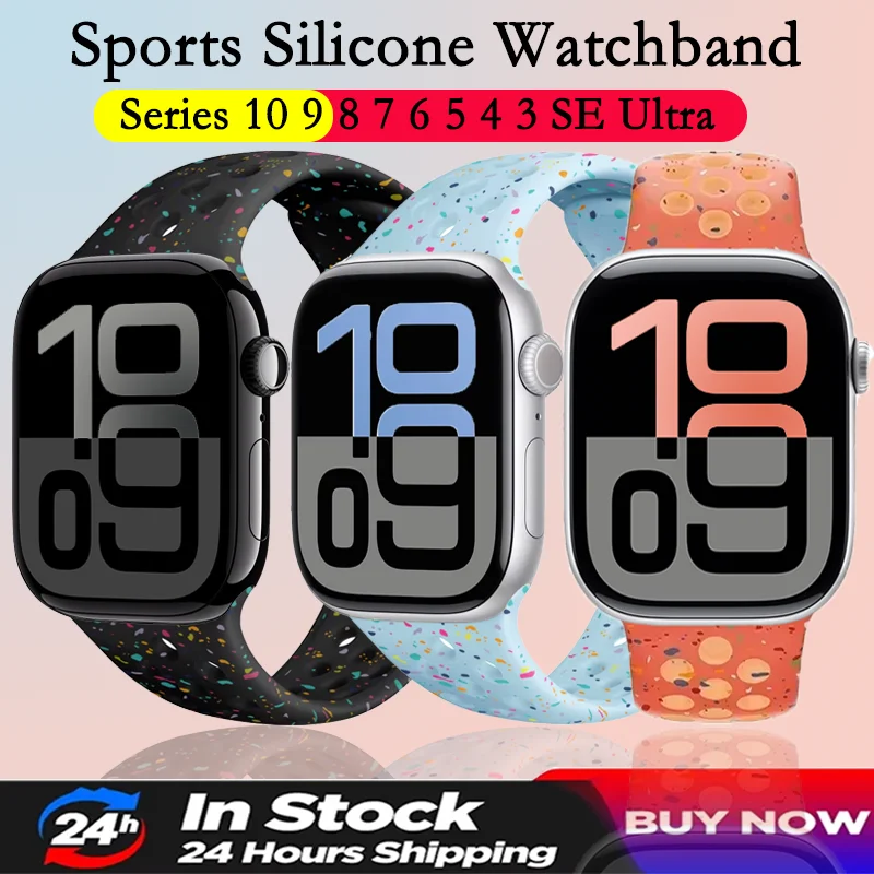 Silicone Watchband for Apple Watch Ultra 2 49mm 9 8 7 6 5 4SE 45mm 41mm 40mm 44mm Comfortable Bracelet Strap iWatch 10 42mm 46mm