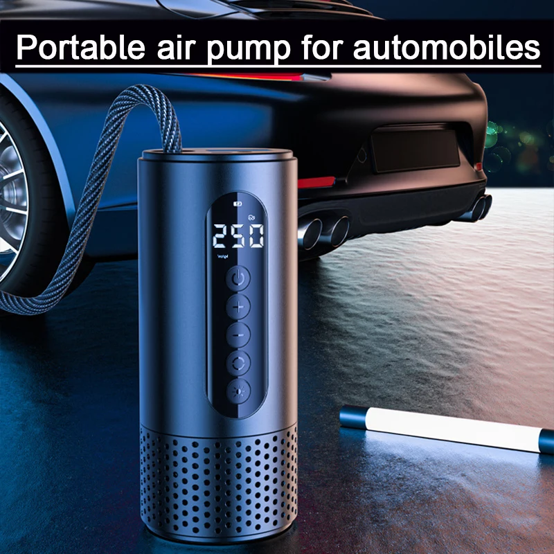 Digital display Car inflatable pump wired wireless portable vehicle electric pump auto tire pressure automatic smart inflatable