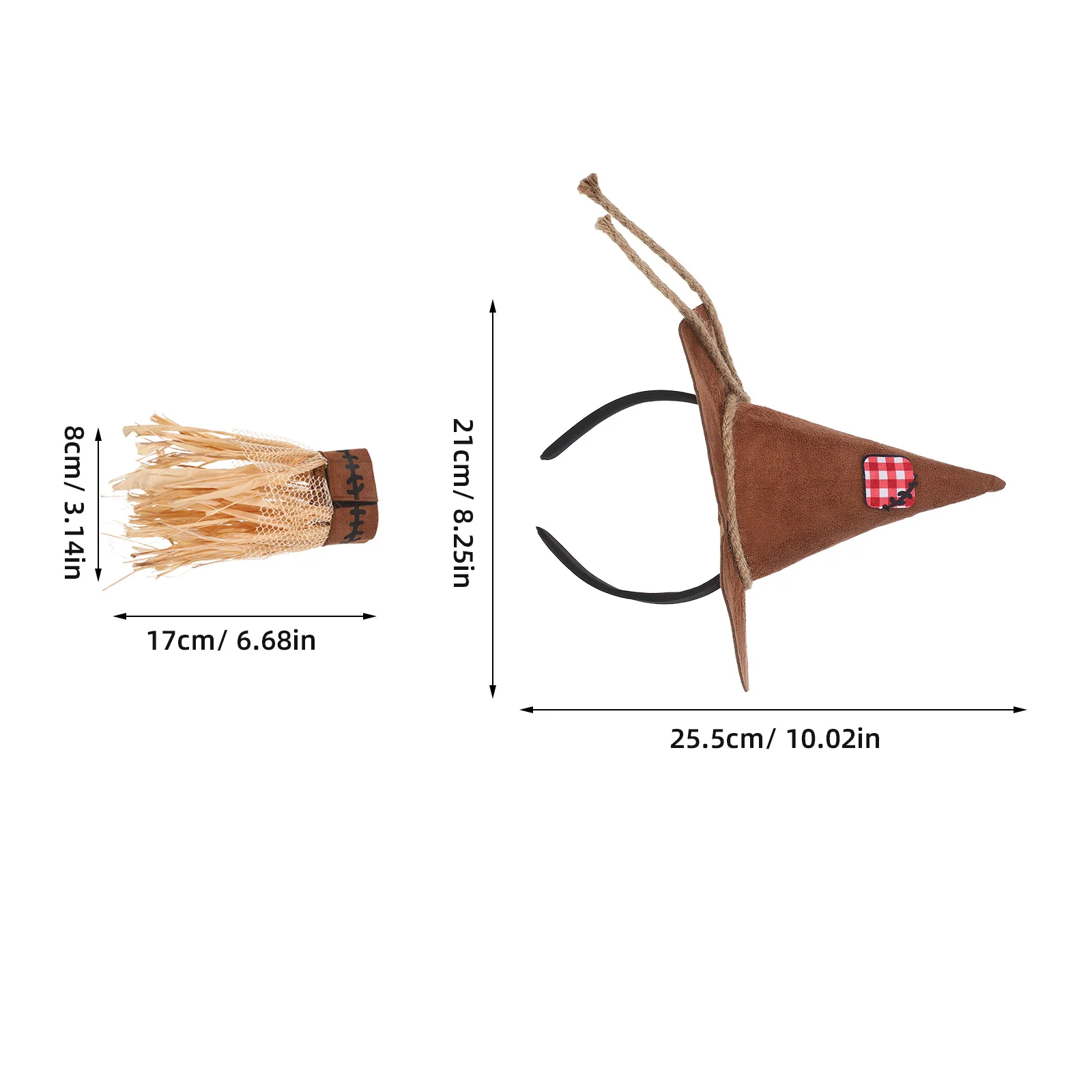 1 مجموعة الفزاعة زي الاكسسوارات أنيق قبعة عقال قفازات هالوين الحصاد مهرجان تأثيري مجموعة فزاعة زي مجموعة