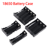 18650 Battery Holder 3.7V Series DIY Battery Storage Boxes 1/2/3/4 Slots Black Plastic Batteries Case for 18650 Battery