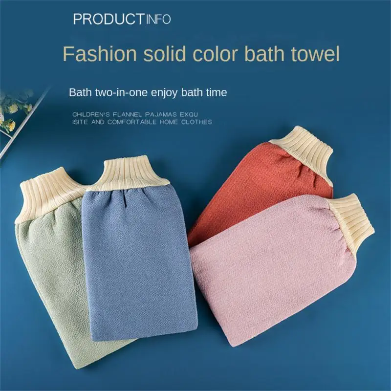 

New Exfoliating Bath Gloves Body Scrub Gloves SPA Shower Mitt Body Wash Sponge Massager Towel Rub Dead Skin Remover Bathroom