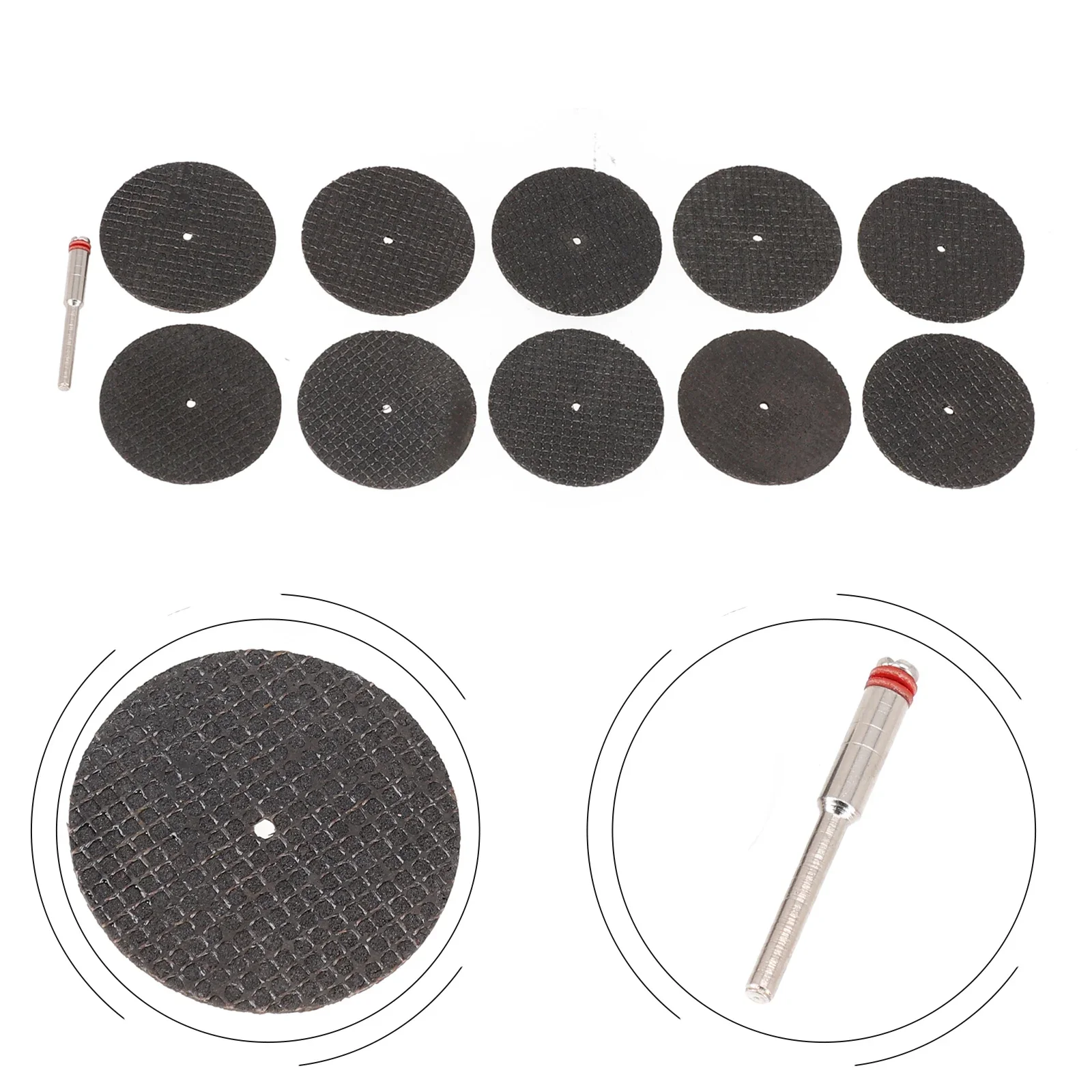 Cutting Disc Reinforced Fiberglass 11Pcs 32/38MM Metal Cutting Discs with 30mm Mandrel Shank for Cutting and Grooving