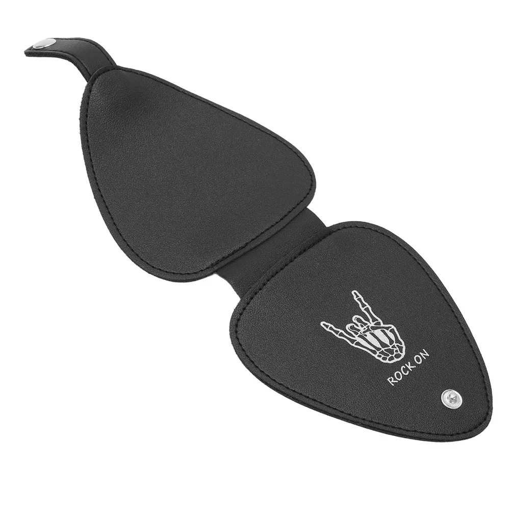 ​Large Capacity​ Guitar Pick Bag​ ​PU Leather Hold 22 picks ​Guitar Picks Holder Case​ Portable Storage​