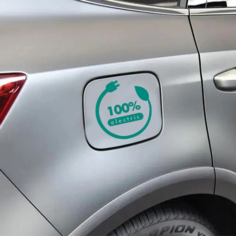 100% Electric Car Sticker Waterproof Vinyl Decal 100% Electric Car Motorcycle Accessories