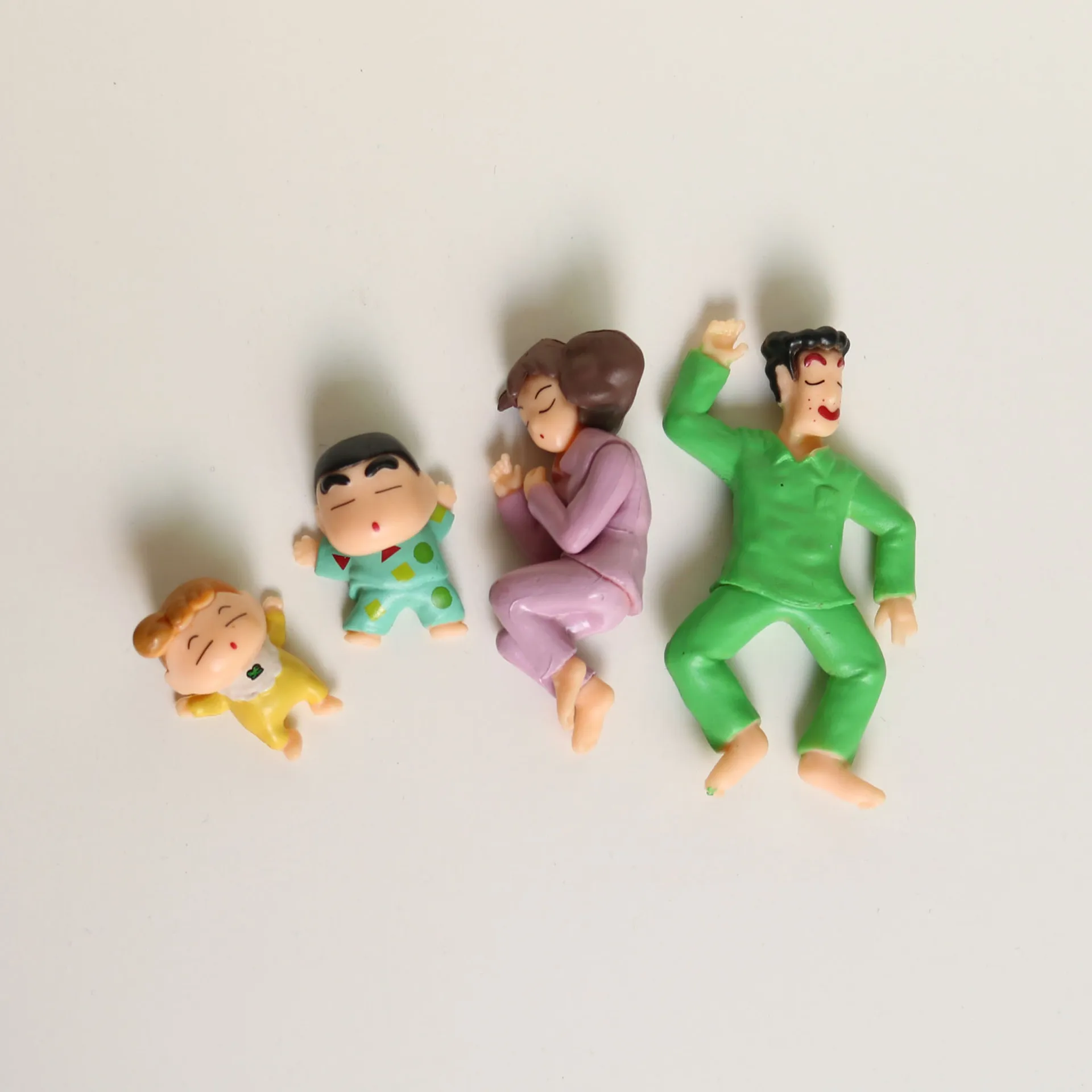 Cartoon Anime Figure Crayon Shin-Chan Whole Family Sleep Series Movie Peripheral Toys Decoration Figurines Collection Cute Gifts