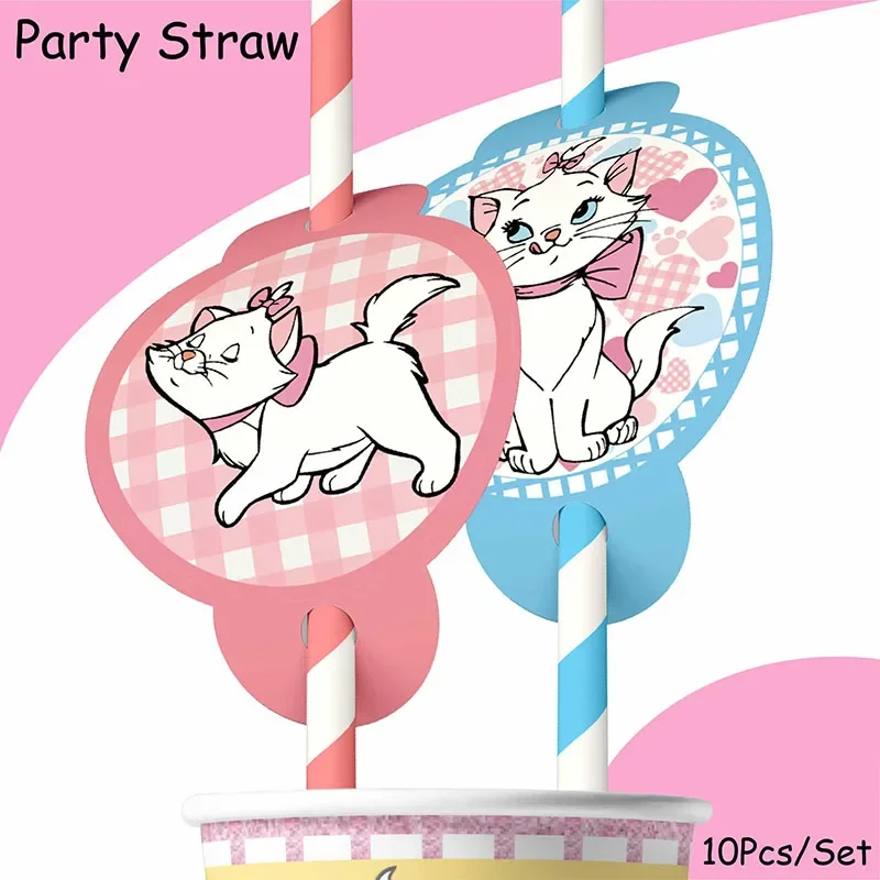 Disney The Aristocats  Party Supplies Tableware Cup Plate Honeycomb Topper Kid Baby Girls Birthday Party Decoration Baby Shower