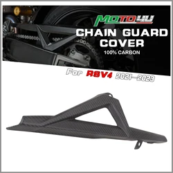 For Aprilia RSV4 2021 2022 2023 100% Carbon Fiber Chain Guard Cover Fairing Part Kit Gloss Motorcycle Accessories