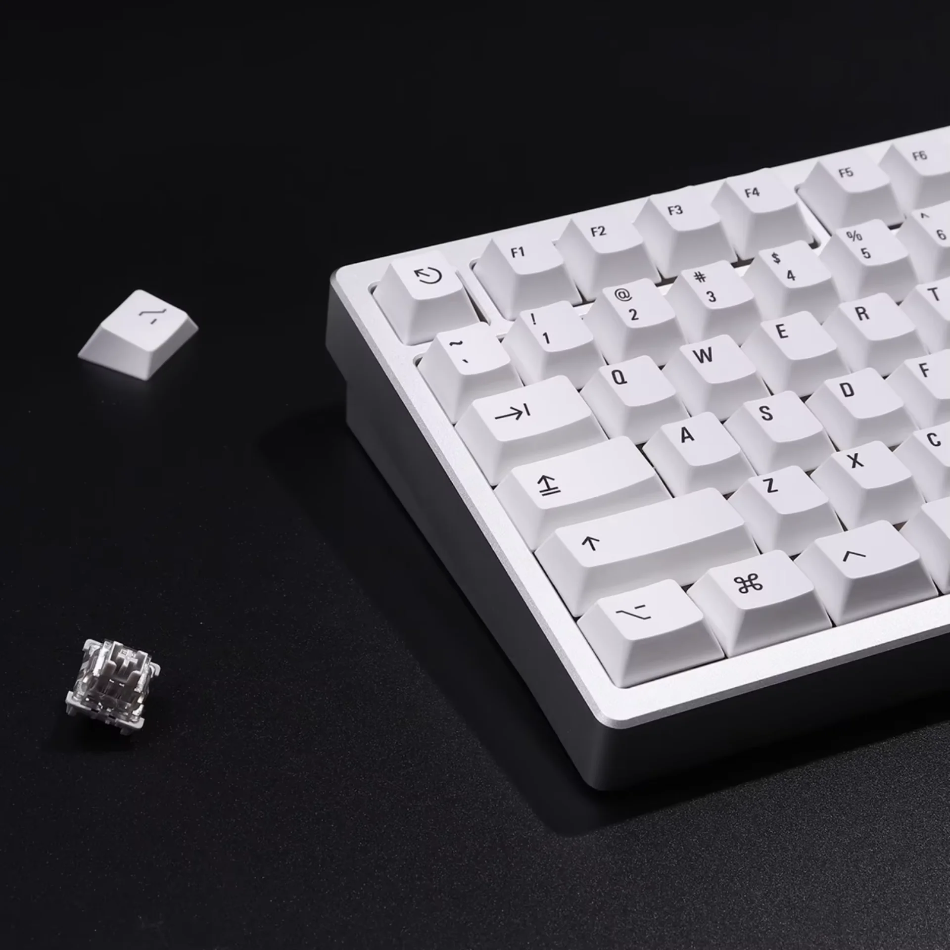 Apple Style Simple Pure White Cherry Keycaps PBT 148 Keys Large Set for 60/64/84/98/108 Gaming Mechanical Keyboard MX Switch