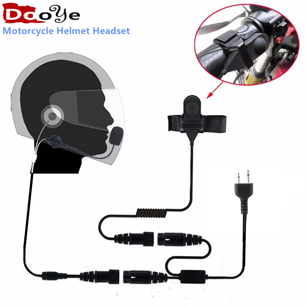 Headset Motorcycle Helmet Headset PTT for ICOM Intercom IC-F21 F10 IC-V8 V82 F26 V85 Intercom V85 Radio