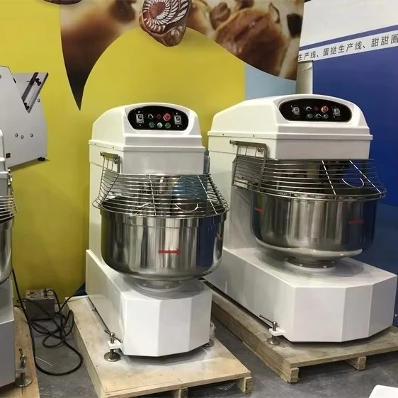 Factory Supplier Heavy-Duty 200 Liters 75Kg Baking Equipment Spiral Dough Mixer with Reversible Bowl & 2 Motors
