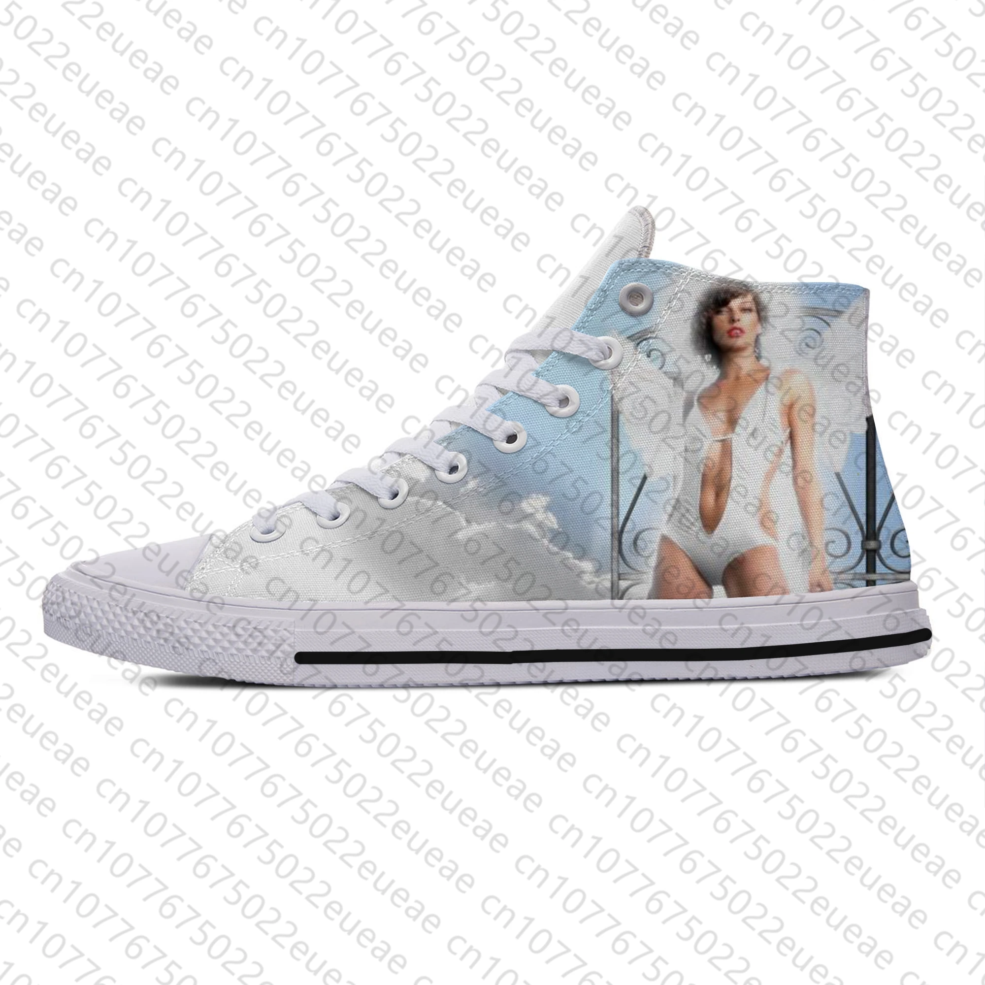 

Кроссовки с высоким верхом для мужчин и женщин, модные забавные повседневные туфли, Милла Йовович, лето