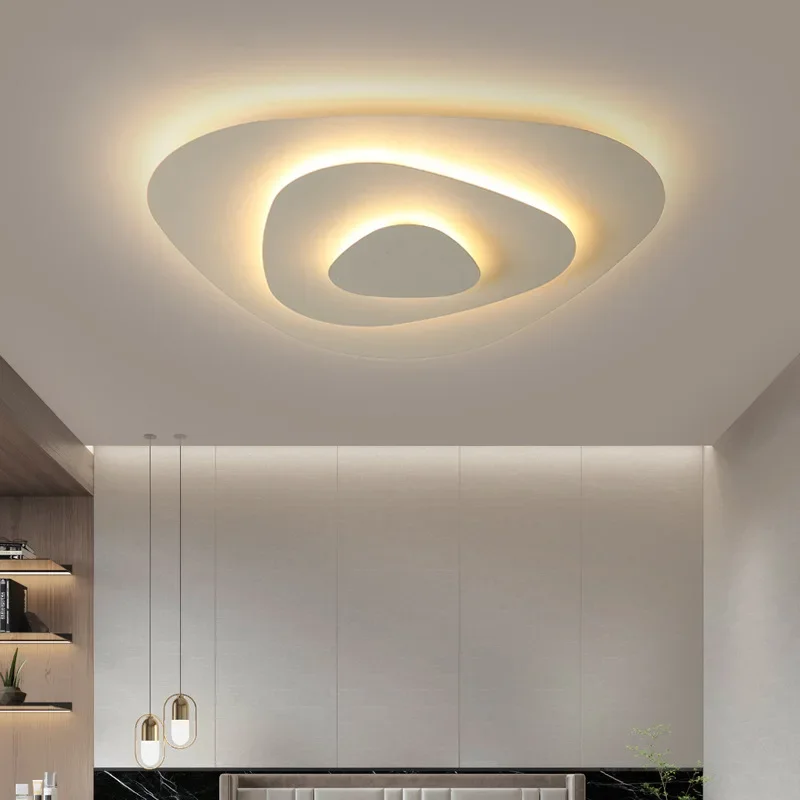 LED Ceiling Chandelier Nordic Simple Round Ceiling Lights Living Dining Room Bedroom Corridor Home Indoor Nordic Lamps Lighting