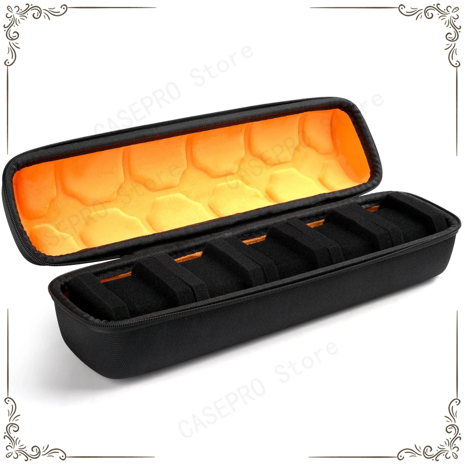5 Slots Hard Shell Watch Storage Box Durable Carry Case Display Organizer for Watches