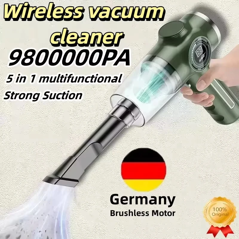 9800000pa Wireless Automobile Handheld Vacuum Cleaner Wet Dry Dual-use High Power Electric Appliance Cleaner Car Home 2026 New