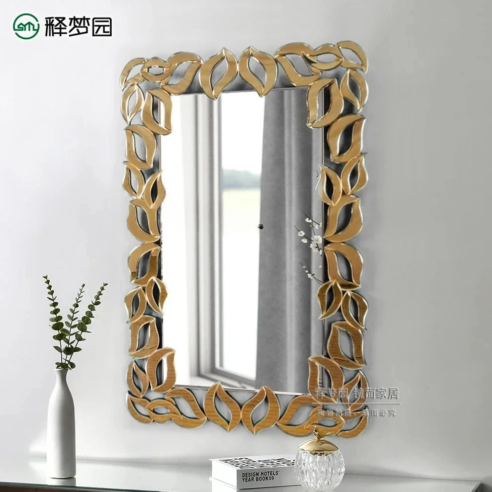 

A16 Personalized and creative entrance decorative mirror bathroom bathroom bathroom comb makeup mirror