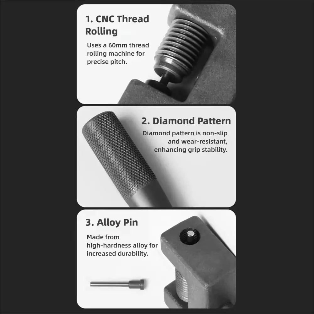 

Steel Bike Chain Detacher Repair Assembly Bicycle Chain Breaker Heavy Duty Riveting Tool Bicycle Link Circuit Distributor