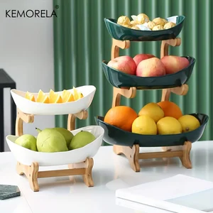 Creative Modern Plastic Dry Fruit Basket, Snack Dish, Cake Support, Salary, Home Living Room Plate, 2 or 3 Layers 6 Main Sales Dinner plate - №6