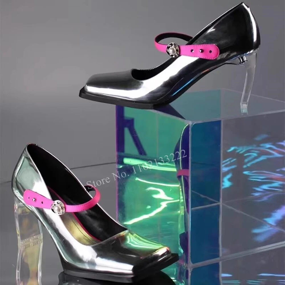 

Mixed Colors 2024 Sweet Pumps New Arrival Square Toe Strange Heel Fashion Sweet Women Party Shoes for Free Shipping