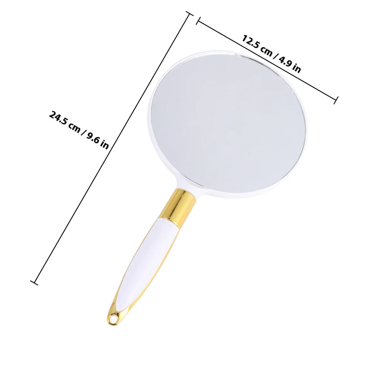 Vintage stijl make-upspiegel Handspiegel Draagbaar voor vrouwen Compact licht gebruik High Definition Shine Surface