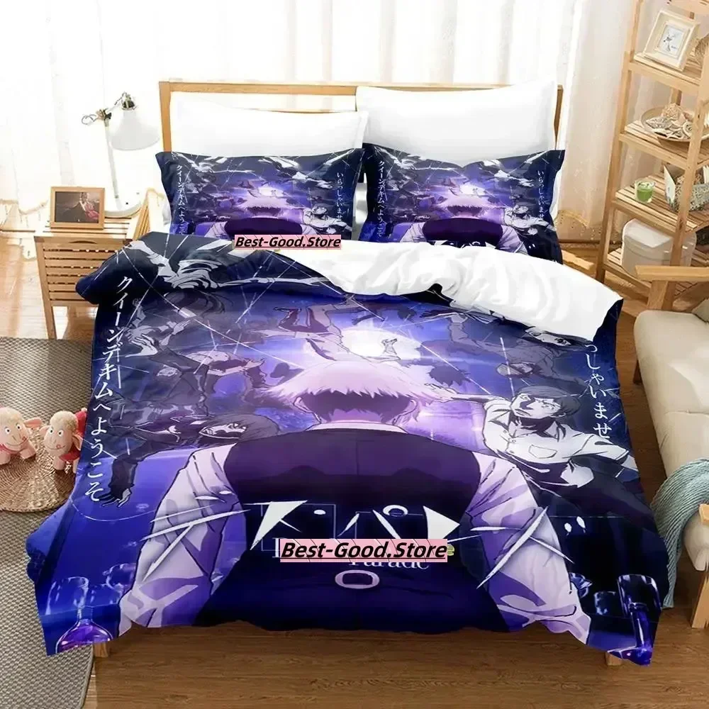 2023 Death Parade Bedding Set Duvet Cover Sheet Printed Bed Set Pillowcase Bed Full Queen King Size Comforter Bedroom