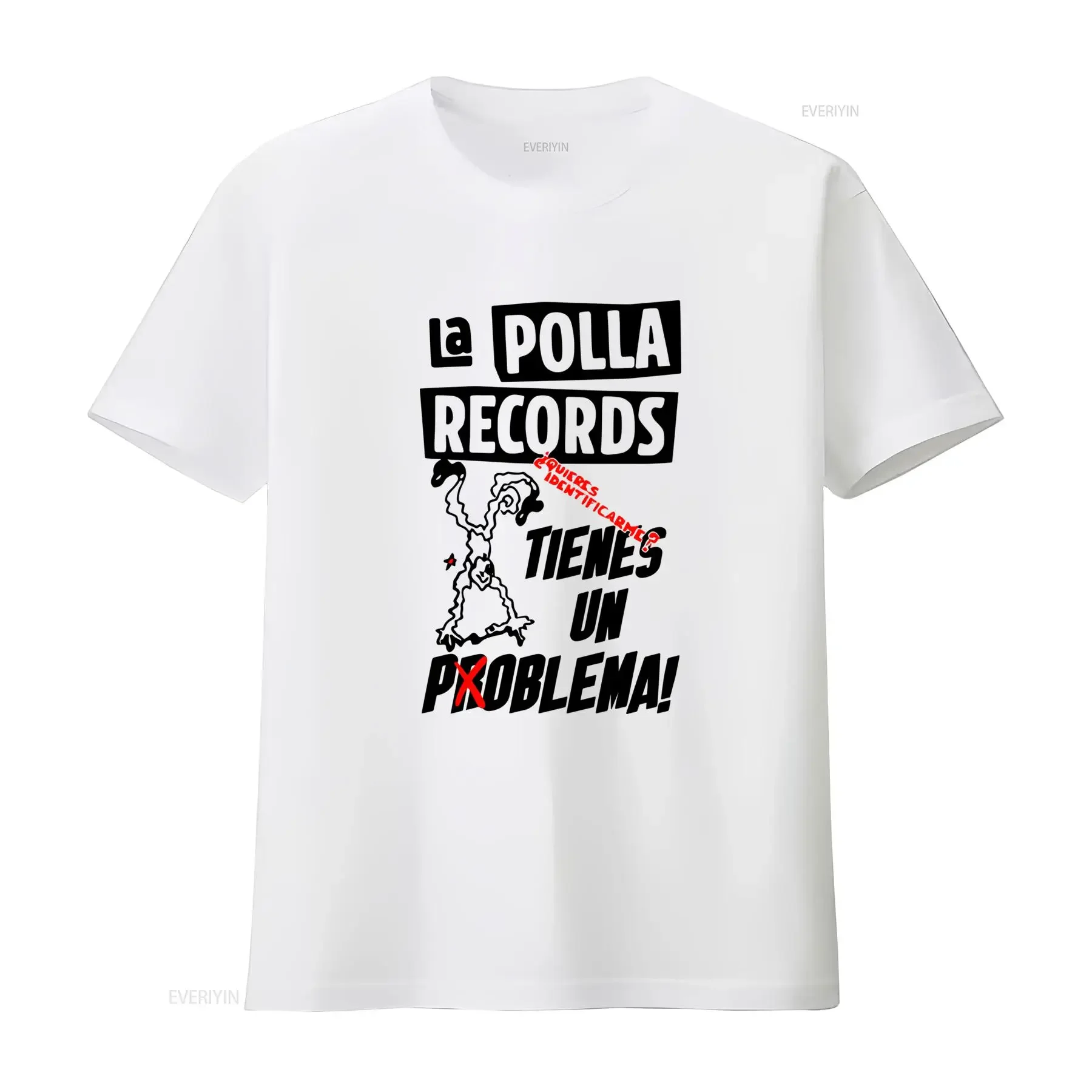 Camiseta La Polla Records 11 Rock Artesanal Planta Nuclear de cuello redondo casual con estampado tela ligera elasticidad