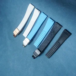 CTS Fluororubber Watch Strap 20mm 22mm For Patek Philippe Seiko Quick Release Spring Buckle Watch Bands FKM Strap For Cut To Siz