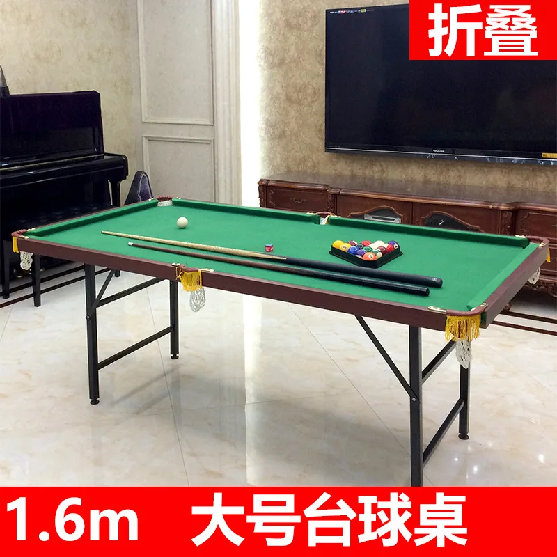 Billiard Table for Home Use for Adults and Children Standard 160CM Large Folding Table Black 8 Chinese-style Table Tabl