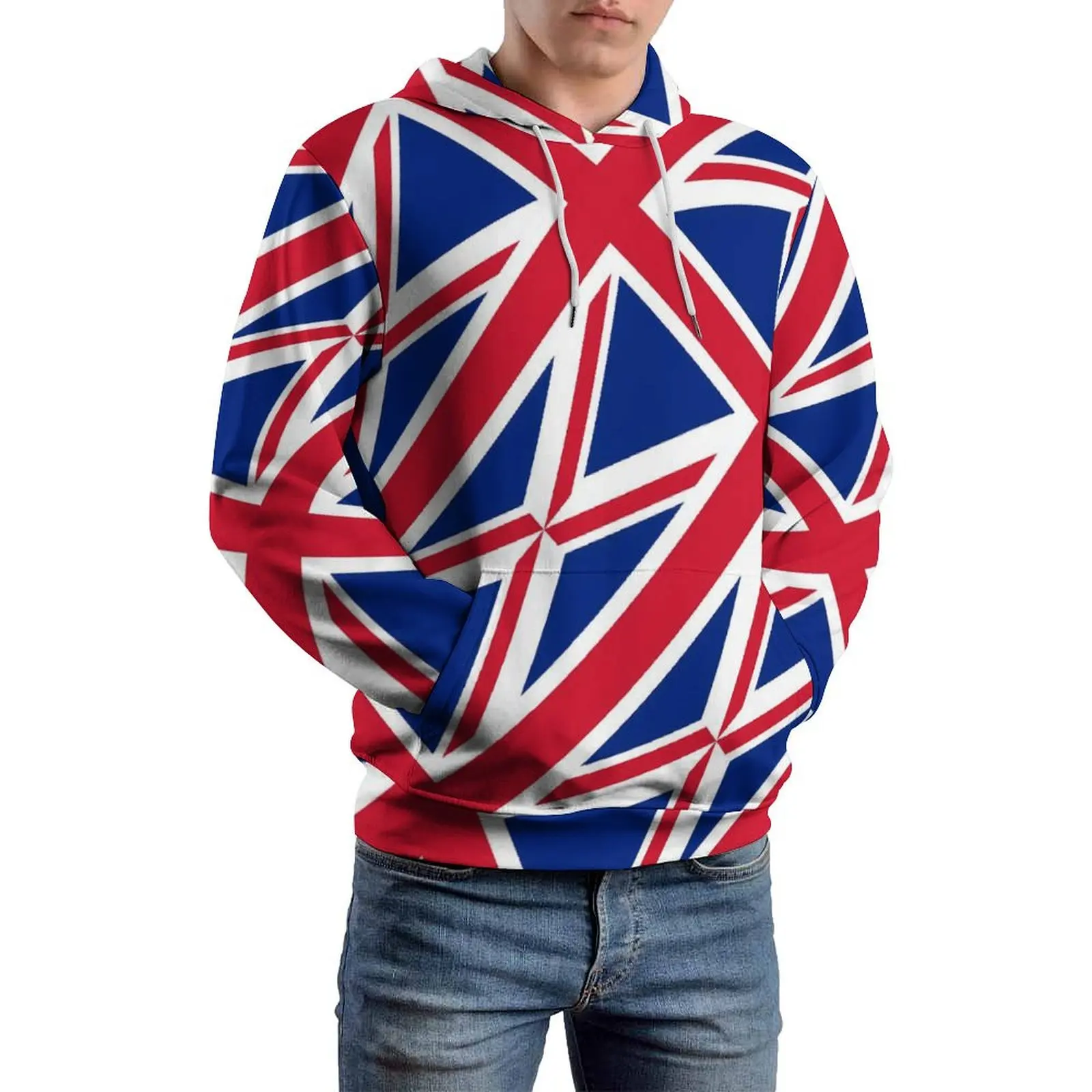 

British Flag Casual Hoodies Long Sleeve Flags Print Y2k Hoodie Winter Street Style Custom Oversize Tops