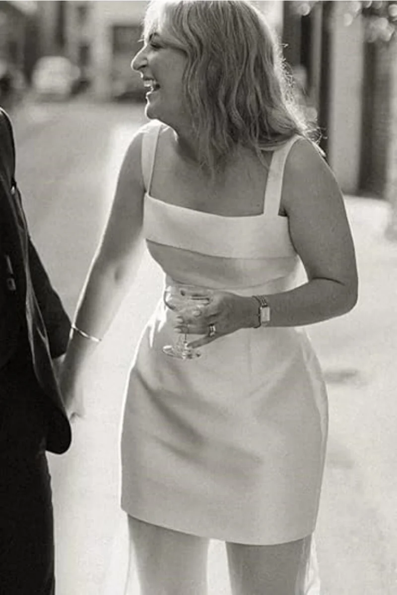 여성용 짧은 무도회 드레스, 긴 쉬어 메쉬 스트랩, 새틴 보호 웨딩 원피스