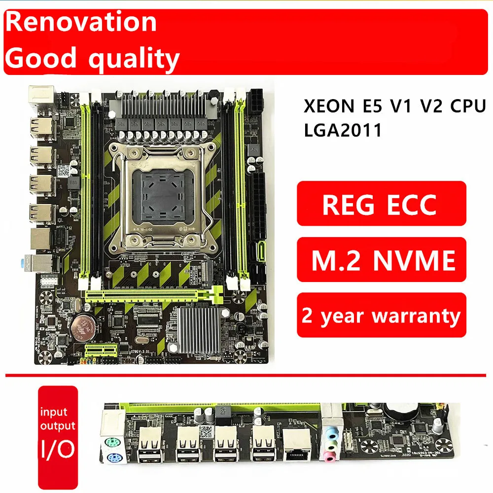 Imagem -02 - Motherboard Kit Grupo e5 1650 v2 Ddr3 1600hmz Ecc Reg 8gx4 32g Cpu Lga Desktop Server Workstations Motherboard X79