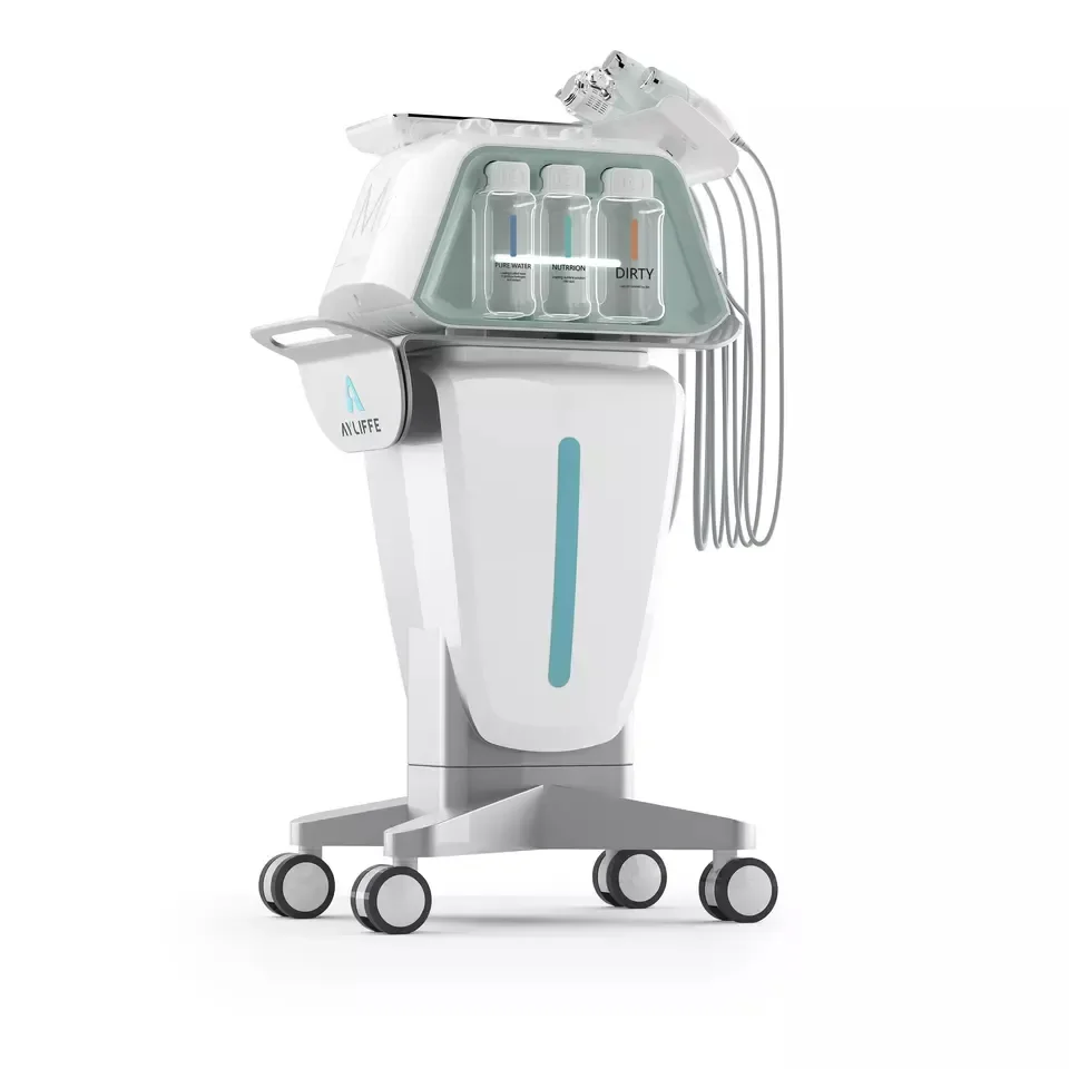 6 In 1 Facial Deep Cleaning Whitening Aqua Rejuvenation Oxygen Hydro Dermabrasion Machine Black Head Removal Therapy Device