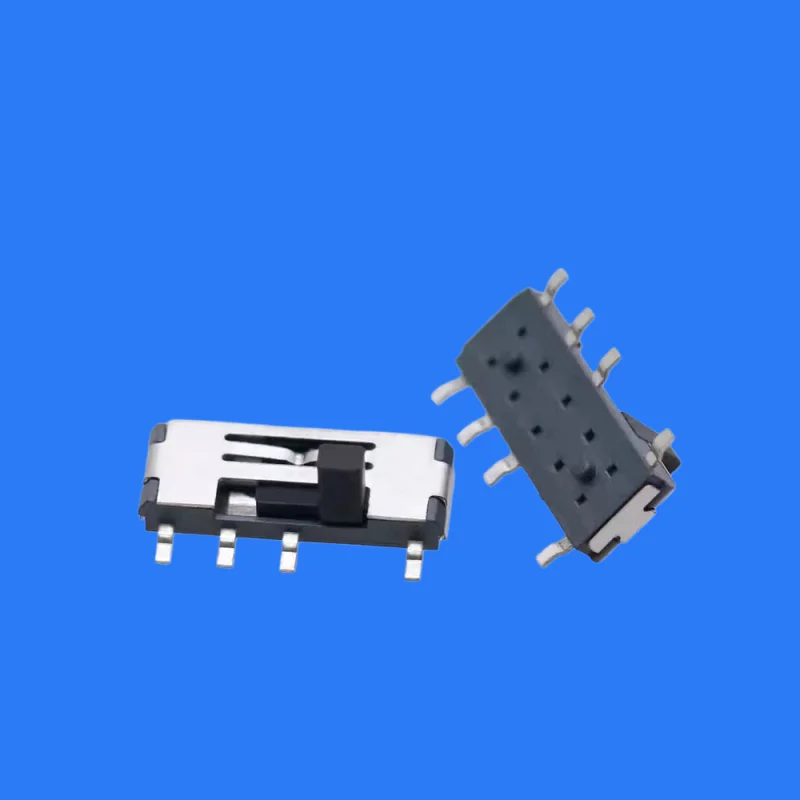 100pcs/ 23C02(2P3T) small toggle switch 8-foot 3-speed vertical patch toggle with slot micro-motion mini