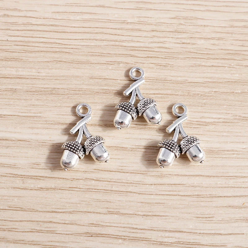 Tusember 20 Stück Legierungs-Pflanzenanhänger, Metall-Blatt-Blumen-Baum-Charms für Schmuckherstellung, Ohrringe, Halsketten, DIY-Armband-Zubehör – Detail 35