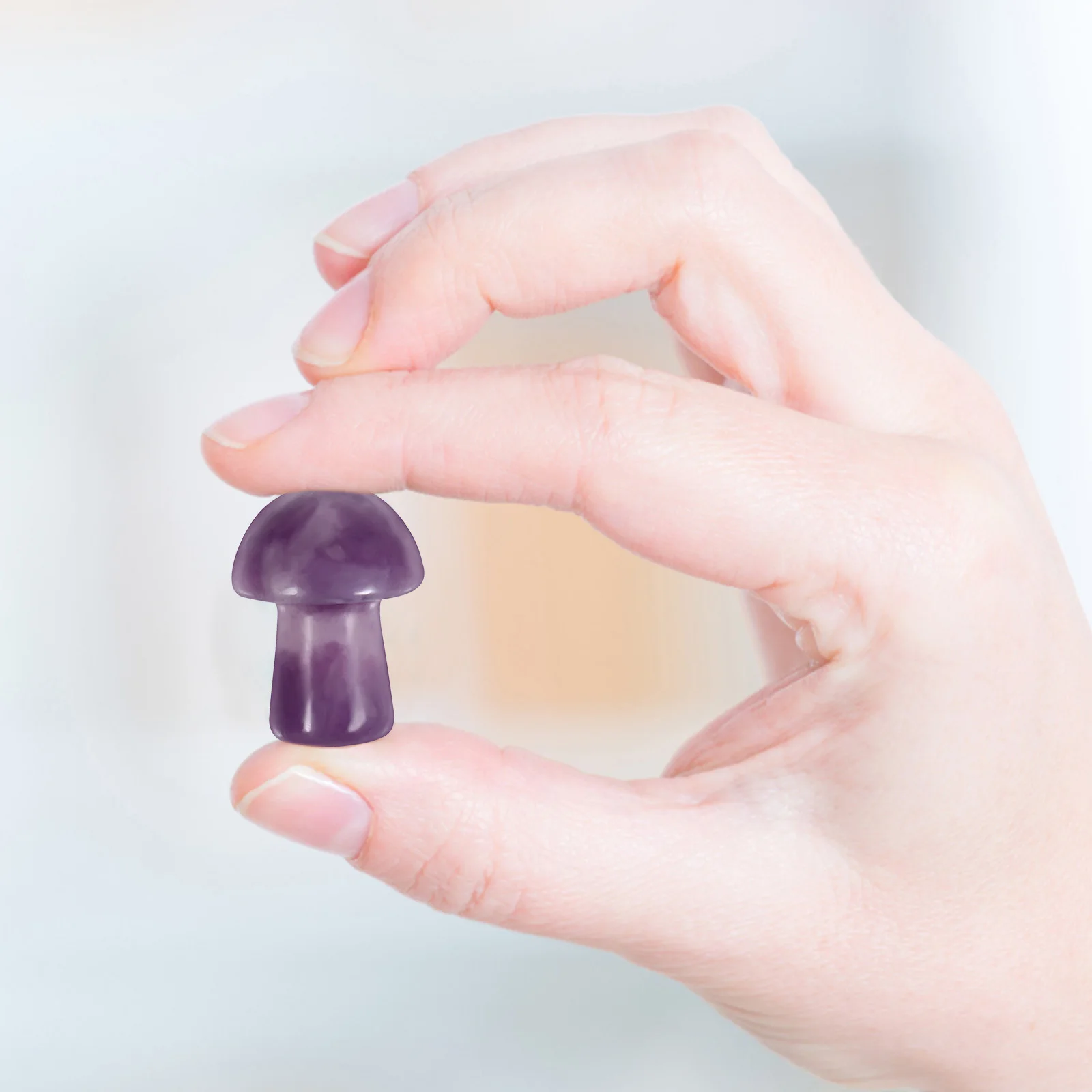 

20Pcs Small Crystal Stones Star Mushroom Shapes Smooth Texture for DIY Jewelry Home Vase Decoration Divination