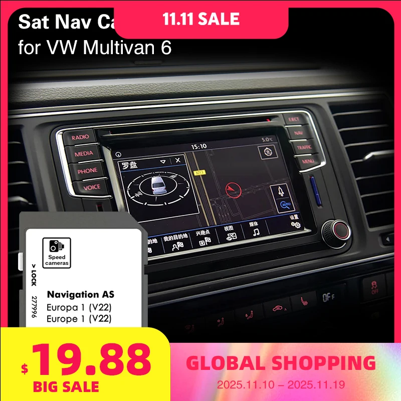 

AS V22 for VW Multivan 6 SD Map Navigation Memory Card 32GB Gps Sat Nav EUROPE