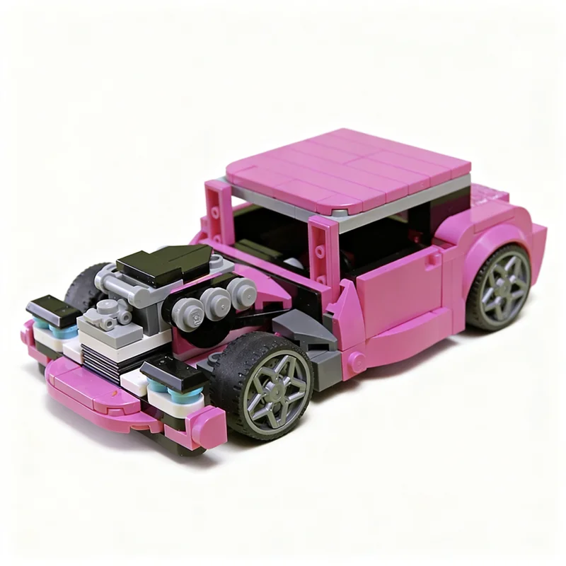 

NEW 232PCS MOC City Champions Super Car Hot Rod Model Technology DIY Creative Assembly Building Blocks Display Birthday Gift Set