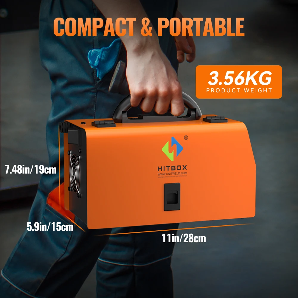HITBOX 3 in 1 Semi-automatic Welding Machine HBM200 Welding Machine MIG/MMA/TIG No Gas Welding Equipment IGBT Inverter