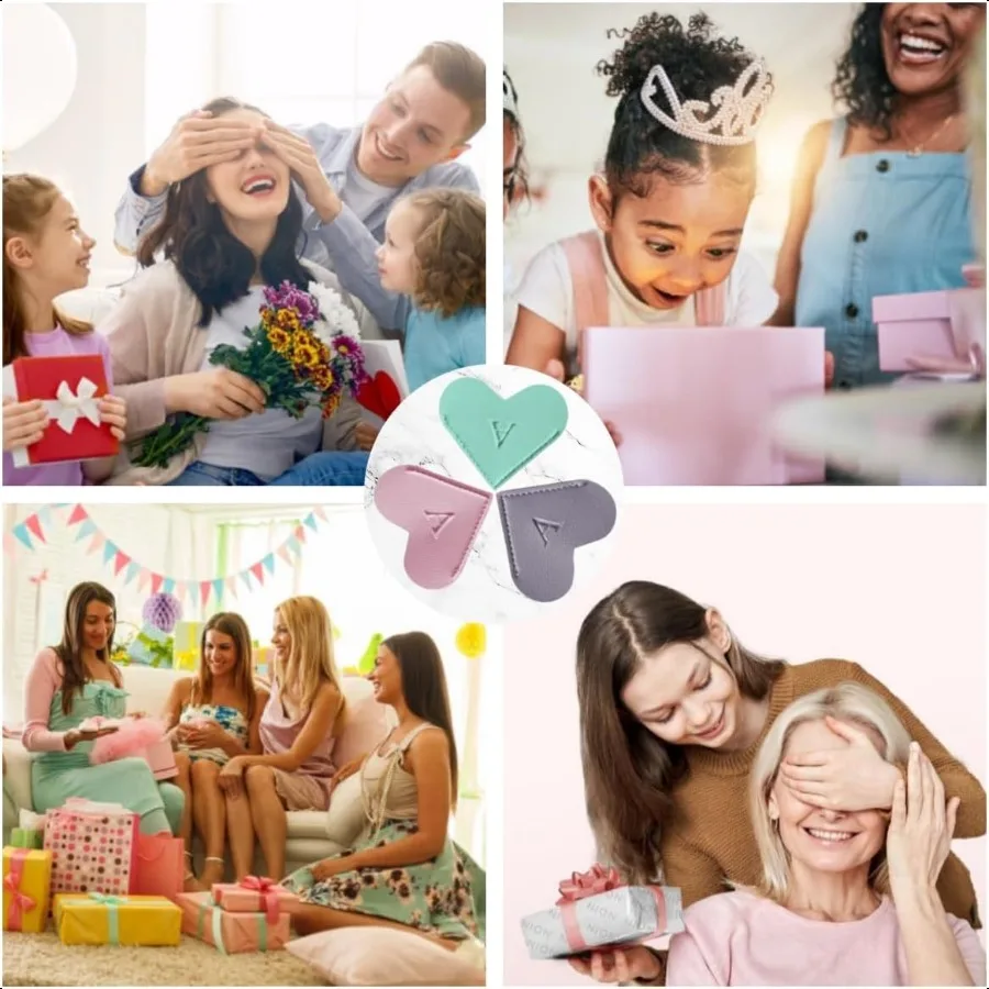 Personalized Leather Heart Bookmark with Initial Cute Letters Custom Corner Book Mark for Reading Women Teacher Student Book Lo