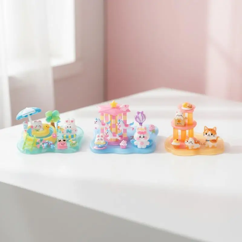 3D Stacked Crystal Animal Stickers Assorted Cute Designs Non-Toxic Decals for Girls Boys Classroom Rewards Small Prizes