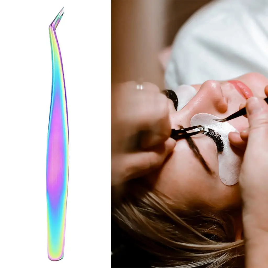 Ensemble de pincettes de coiffure pour cils, outil d'isolation de précision en acier inoxydable pour Extension de cils, maquilleur et utilisation en Salon